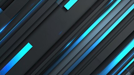 Obraz premium A sleek, modern abstract design featuring dark and vibrant blue lines, perfect for backgrounds or digital graphics.