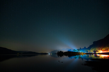 A night time view of Derwentwater in the English Lake District