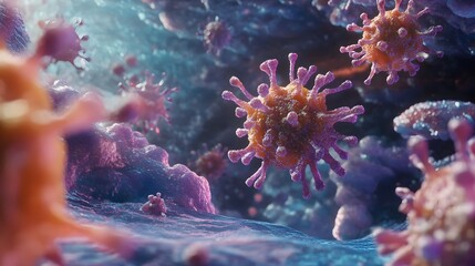 Fototapeta premium Coronavirus 3D Render.