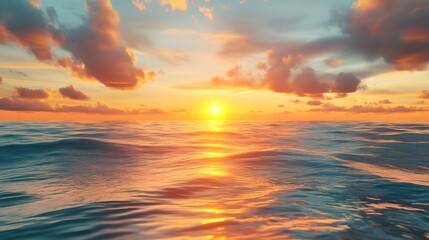 Fototapeta premium Sunset Over the Ocean.