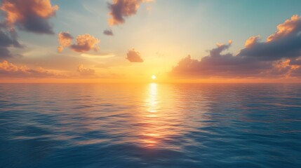 Obraz premium Calm Sea at Sunset.