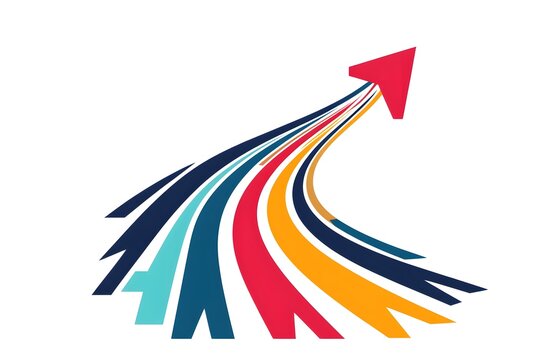 multiple arrow issolated on white background