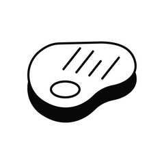 Steak vector icon stock illustration