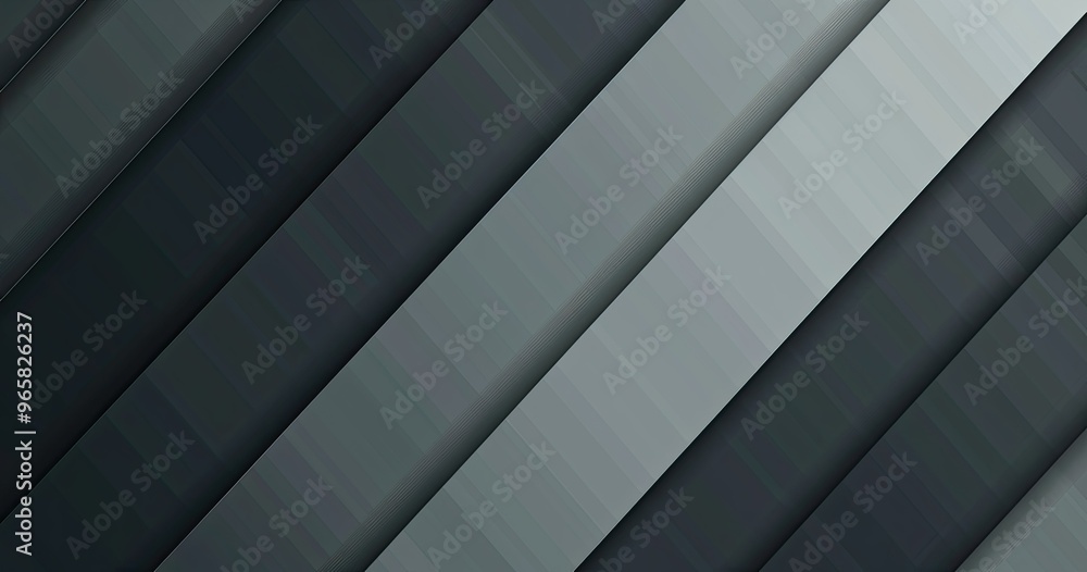 Poster A sleek, modern abstract design featuring diagonal lines in varying shades of gray, creating a sense of depth and texture.