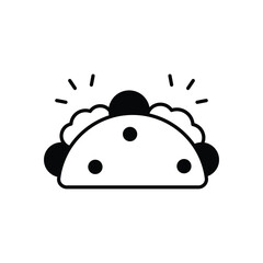 Taco vector icon stock illustration