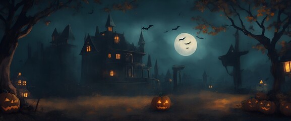 ハロウィンの不気味な背景