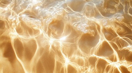 Clear Water and Soft Sand with Sunlight