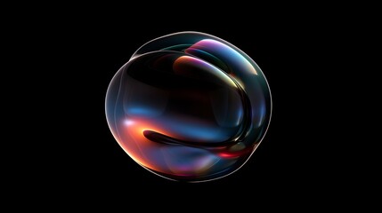 Vibrant Iridescent Glass Orb Reflecting Mesmerizing Multicolored Lights