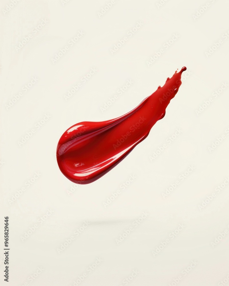 Poster liquid red paint splash on a neutral background, creating a dynamic and artistic visual effect