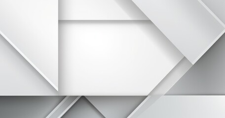 Obraz premium A sleek, modern abstract design featuring layered geometric shapes in shades of gray, creating a dynamic visual effect.