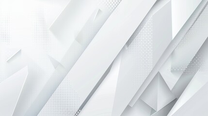 Obraz premium A sleek, modern abstract design featuring layered white shapes and textures, ideal for backgrounds or graphic design projects.