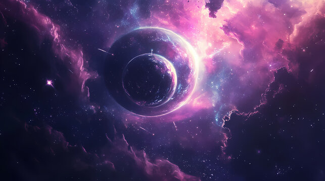 The opening of a portal to parallel universes, offering unprecedented exploration opportunities. Parallel Universe. Illustration