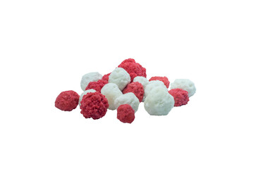Pink and white candy a path of Chinese sweetmeat