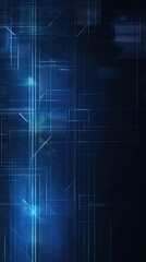 Obraz premium A sleek, abstract blue background with glowing lines and geometric patterns, perfect for technology and digital themes.