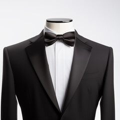 Black Tuxedo Suit with Bow Tie  Formal Wear