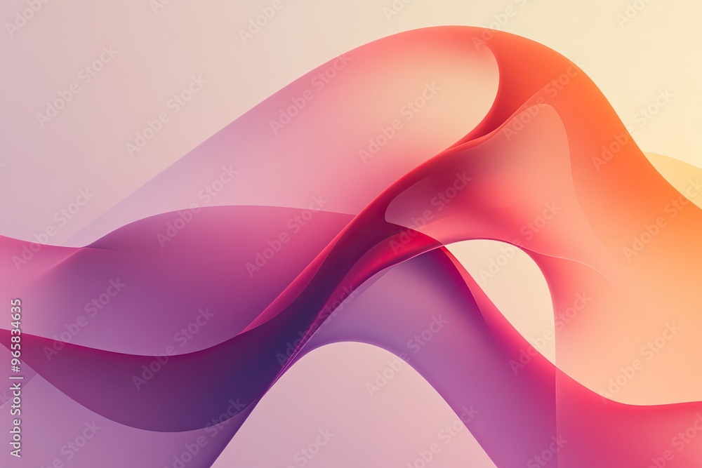 Poster a vibrant abstract background with flowing waves in pink and purple hues, ideal for design projects 