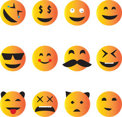 Smiling and Affectionate emojis 3D