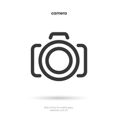 Flat Camera icon symbol. Photograph sign. Photo icon. Cam sign. Take a picture symbol for mobile app, website, UI UX