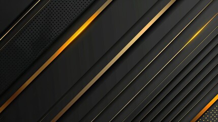 Obraz premium A sleek, modern design featuring black and gold diagonal lines, ideal for backgrounds or graphic projects.