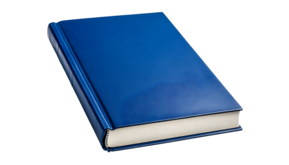 blue book cover front isolated standing vertical transparent background photo png file
