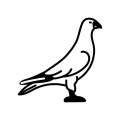 Dove Glyph Icon, Vector illustration