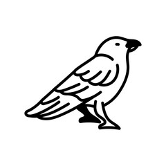 Crow Glyph Icon, Vector illustration