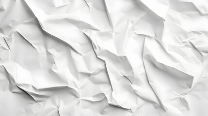 Obraz premium Crumpled White Paper Texture Abstract Background