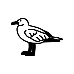 Albatross Glyph Icon, Vector illustration