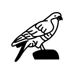 Sparrowhawk Glyph Icon, Vector illustration