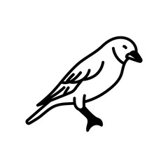 Goldfinch Glyph Icon, Vector illustration