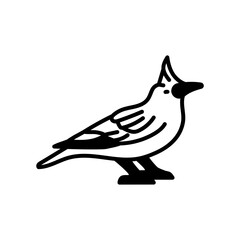 Lark Glyph Icon, Vector illustration