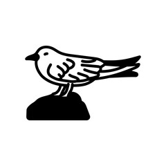 Sooty tern Glyph Icon, Vector illustration