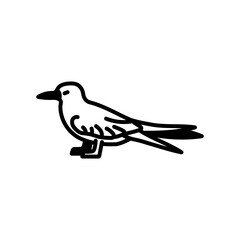Obraz premium Tern bird Glyph Icon, Vector illustration