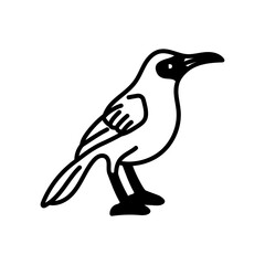 Thrasher Glyph Icon, Vector illustration