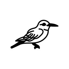 Bee Eater Bird Glyph Icon, Vector illustration
