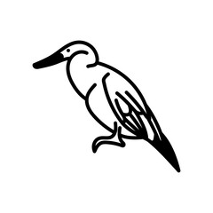 Anhinga Glyph Icon, Vector illustration