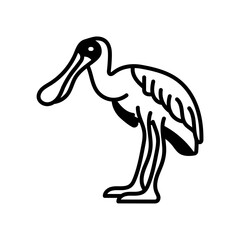 Spoonbills Glyph Icon, Vector illustration