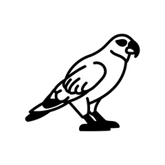 Peregrin Glyph Icon, Vector illustration