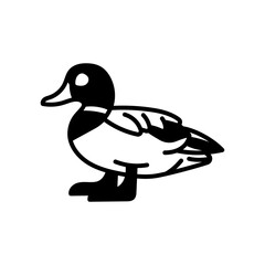 Bufflehead Glyph Icon, Vector illustration