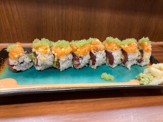 sushi roll on a plate