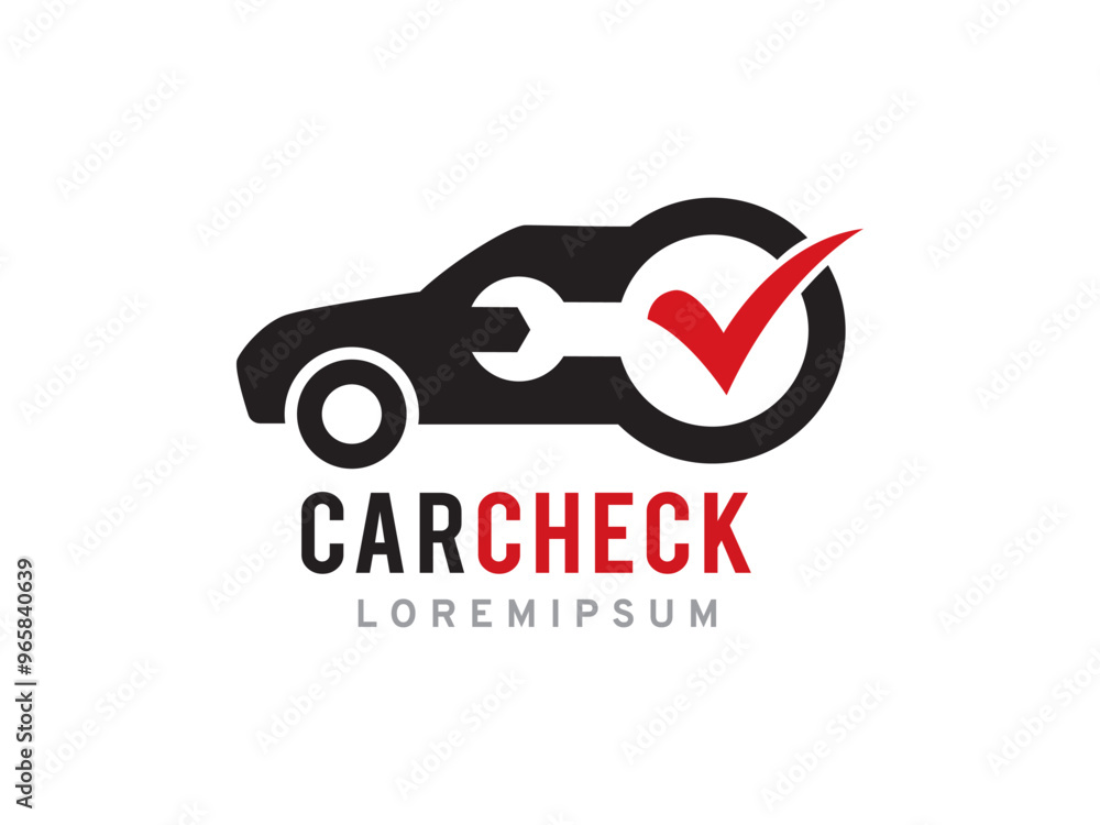 Wall mural Car Check logo symbol or icon template