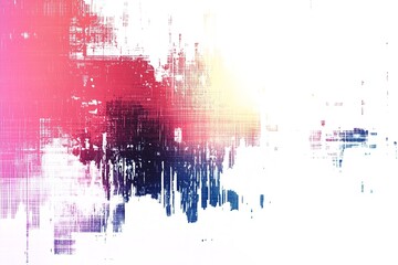 Abstract colorful paint strokes on white