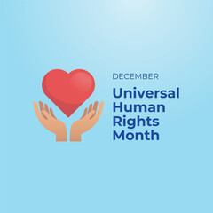 Universal Human Rights Month vector design template good for celebration usage. Universal Human Rights Month design. flat design. eps 10.