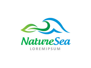Fototapeta premium Nature Sea logo symbol or icon template