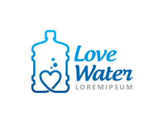 Love Water logo symbol or icon template