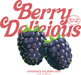 slogan print from berry berry t shirt tee food blackberry