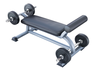 Gym bench press. Isolated PNG