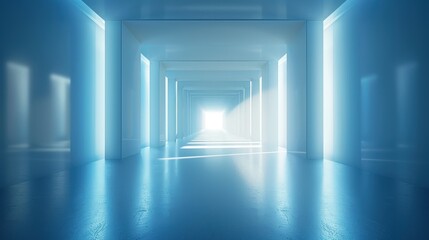 Fototapeta premium Bright light at end of hall