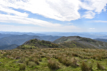 	霊仙山最高地点から南霊岳方面を望む。