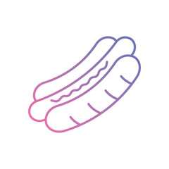 Hotdog vector icon stock illustration